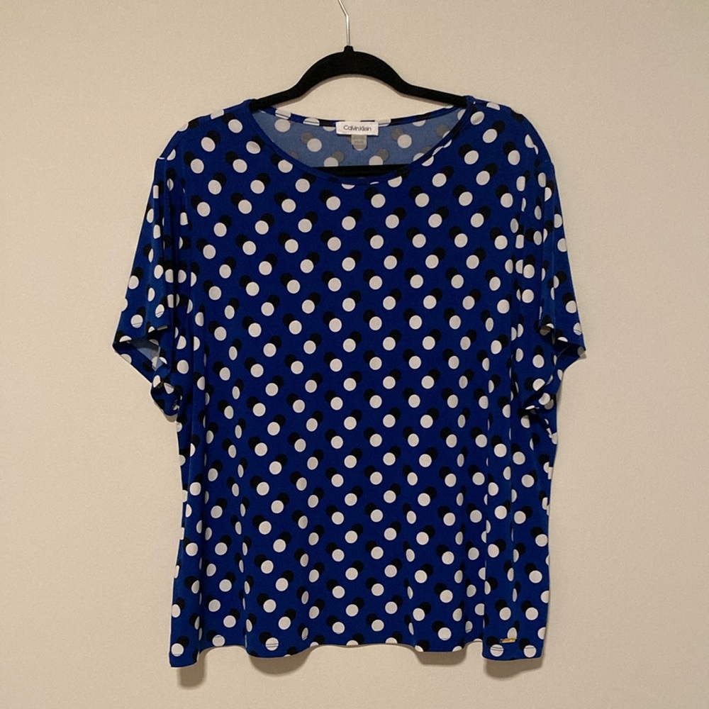 Calvin Klein Blue Boxy Blouse with Relaxed Fit